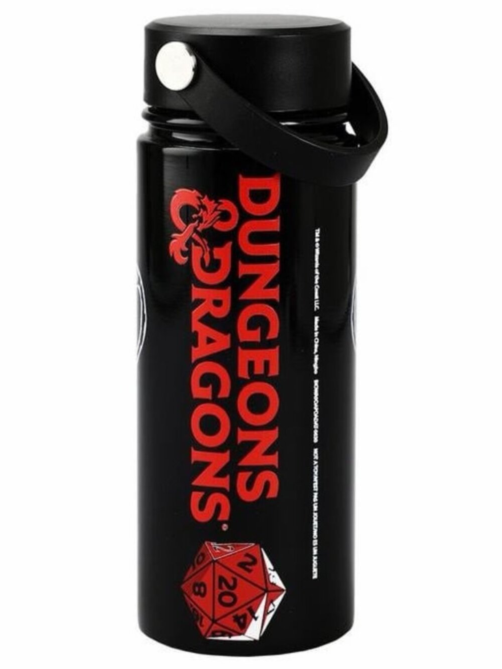 Dungeons and Dragons Black 17 oz Stainless Steel Tumbler with Handle NEW